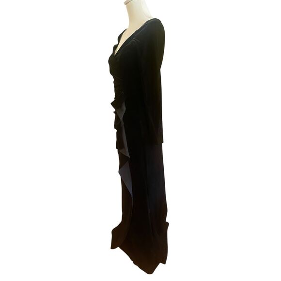 Chiara Boni La Petite Robe Velvet Silveria Gown in Black Size 4 MSRP: $1,090 - Picture 7 of 9